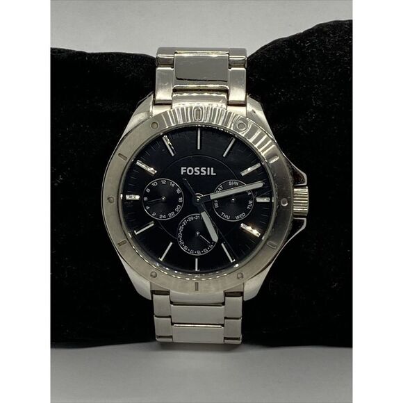 Fossil BQ1299 Men's Silver Stainless Steel Analog Dial Quartz Genuine Watch EY73 - Picture 1 of 12
